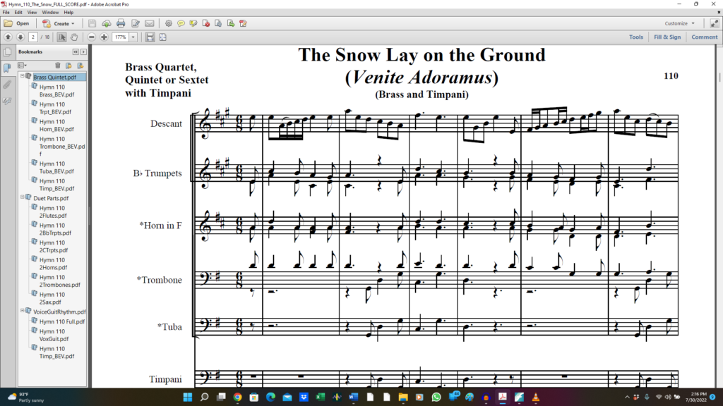 Snow Lay The Snow Lay On The Ground – CuthbertPraise