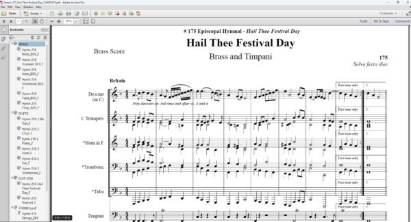 Hail Thee Festival Day (Easter) - F Major