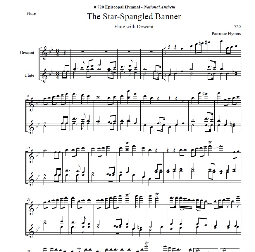 National Anthem "The Star-Spangled Banner" (BbMajor) - Image 2